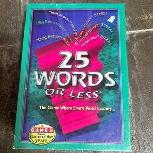Vintage 25 Words or Less Family Board Game Sealed
